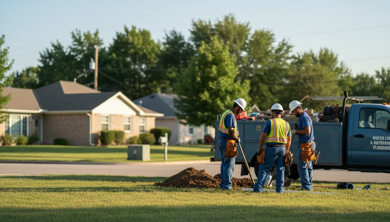 Residential water line and bathroom plumbing service in Yuma, TN